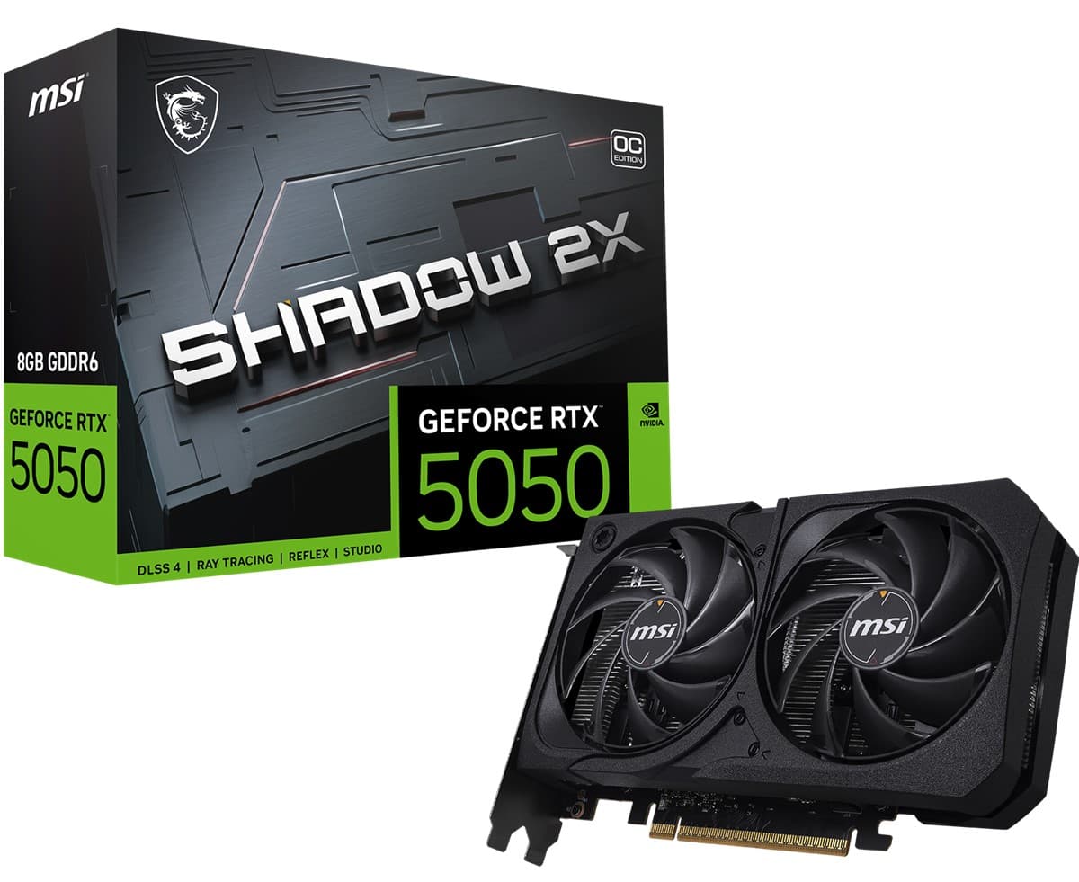 MSI VGA Geforce RTX 5050 8G Shadow 2X Oc RTX 5050 8GB GDDR6 128B DX12 PCIE 5.0 X16 (3XDP 1XHDMI)