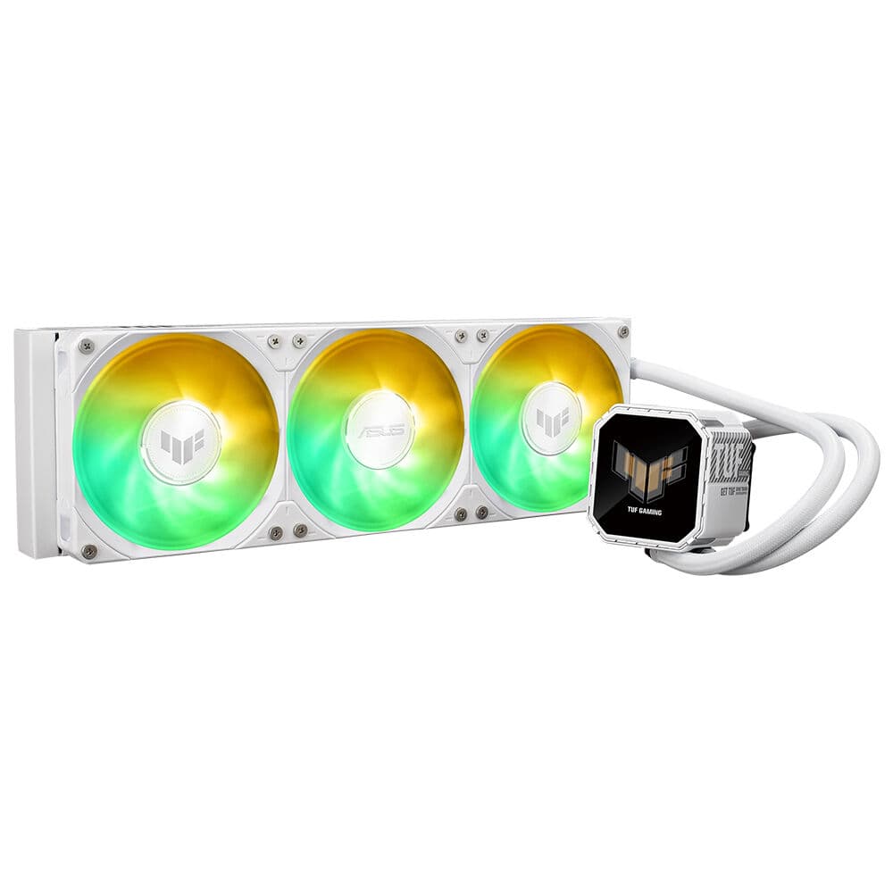 Asus Tuf Gaming LC III 360 ARGB Aura Sync RGB 120MM*2 Adreslenebilir RGB Fan CPU Sivi Soğutucusu 6 Yil Garanti Beyaz