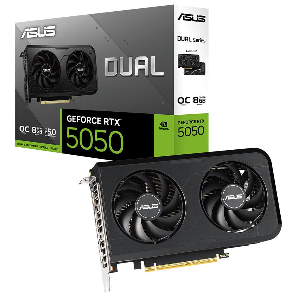 ASUS VGA DUAL-RTX 5050-O8G-NVIDIA-GEFORCE-RTX 5050-8GB GDDR6-128bit-2677MHz-HDMI-3xDP-DLSS4 EKRAN KARTI