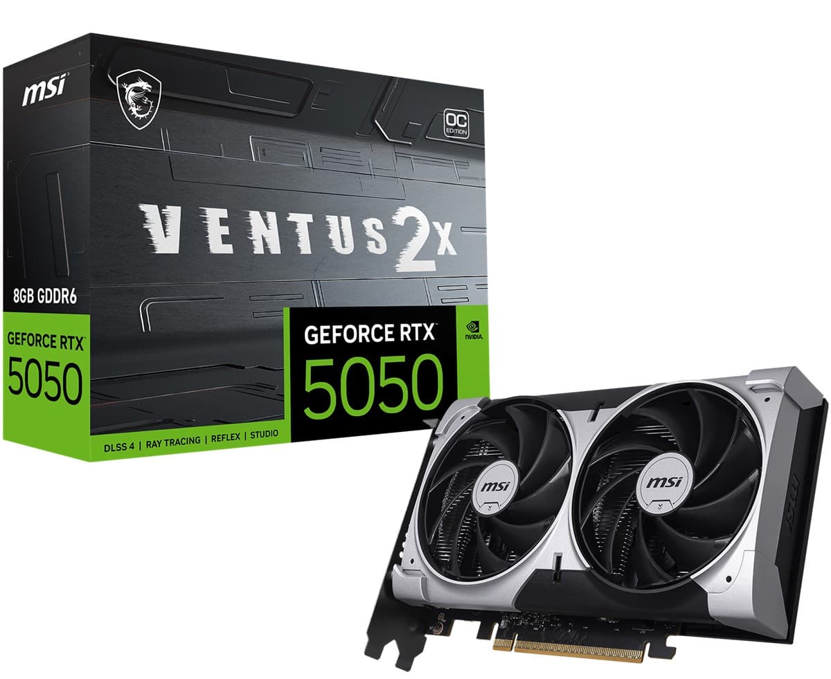 MSI VGA Geforce RTX 5050 8G Ventus 2X Oc RTX 5050 8GB GDDR6 128B DX12 PCIE 5.0 X16 (3XDP 1XHDMI)