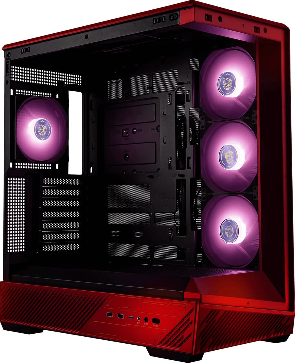 MSI Pano 130R MLG Edition 3X120MM ARGB 1X120MM ARGB Fan ATX Panoramik Gaming Bilgisayar Kasasi