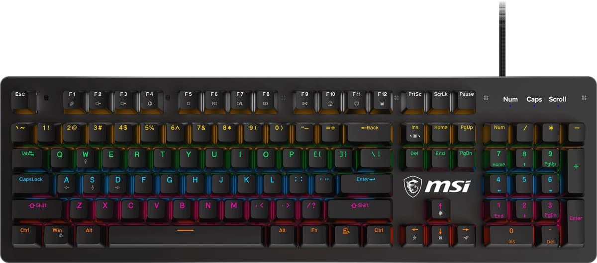 MSI GG Forge GK300 Red TR Gaming Keyboard Mekanik Red Switch RGB Backlight
