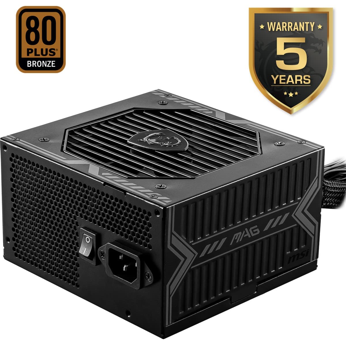 MSI Mag A650BN PCIE5 II 650W 80+ Bronze ATX 3.1 PCIE 5.1 Power Supply