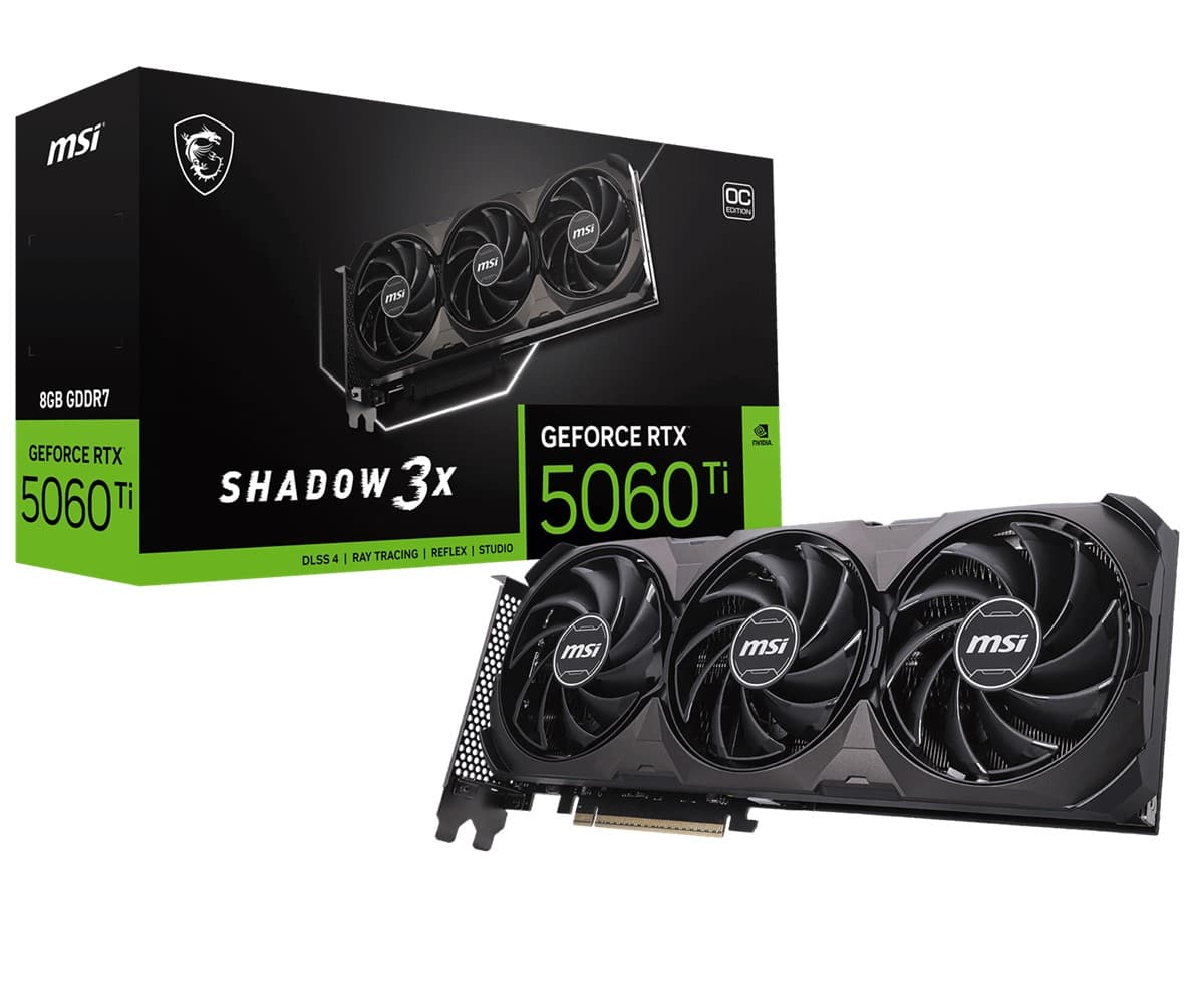 MSI VGA Geforce RTX 5060 Ti 8G Shadow 3X Oc Classic RTX 5060 Ti 8GB GDDR7 128B DX12 PCIE 5.0 X16 (3XDP 1XHDMI)