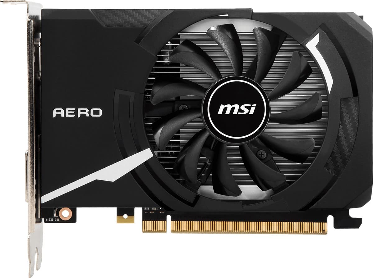 MSI VGA Geforce GT 1030 Aero ITX 4GD4 Oc GT1030 4GB GDDR4 64B DX12 PCIE 3.0 X16 (1XHDMI 1XDVI)