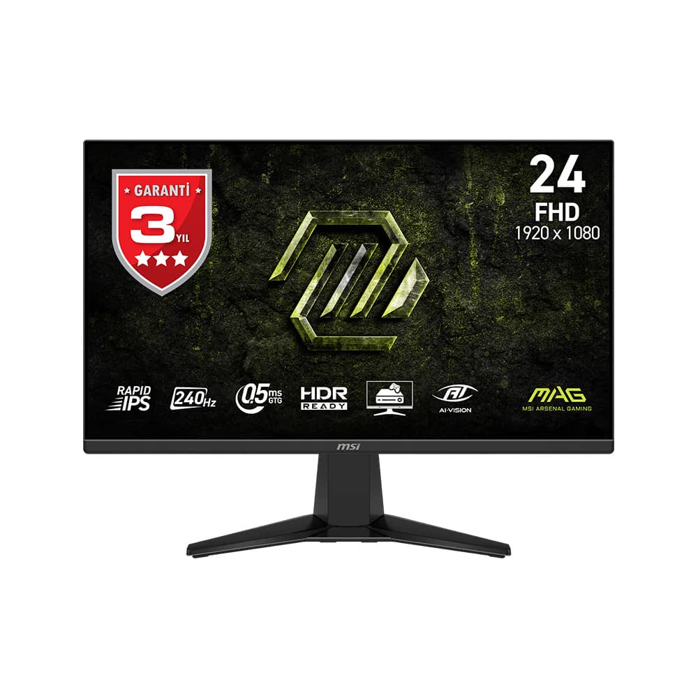 MSI 23.8 MAG 245F X24 1920x1080 (FHD) 16:9 FLAT RAPID IPS 240HZ 0.5MS (GtG Min.) FREESYNC PREMIUM GAMING MONITOR