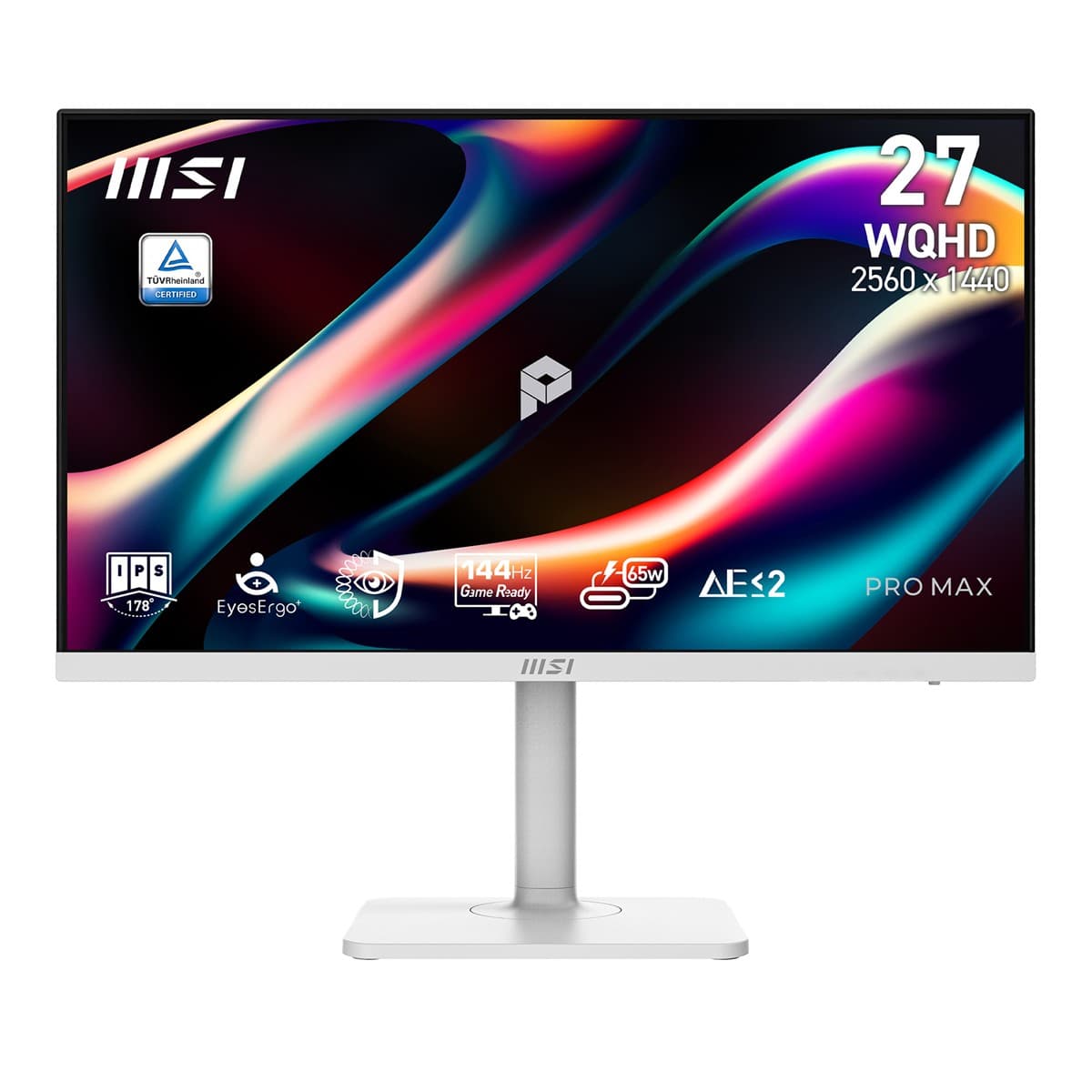 MSI 27 PRO MAX 271QPHW E14 2560 x 1440 (WQHD) 16:9 FLAT IPS 144HZ 1MS (MPRT) FREESYNC PIVOT BEYAZ MONITOR