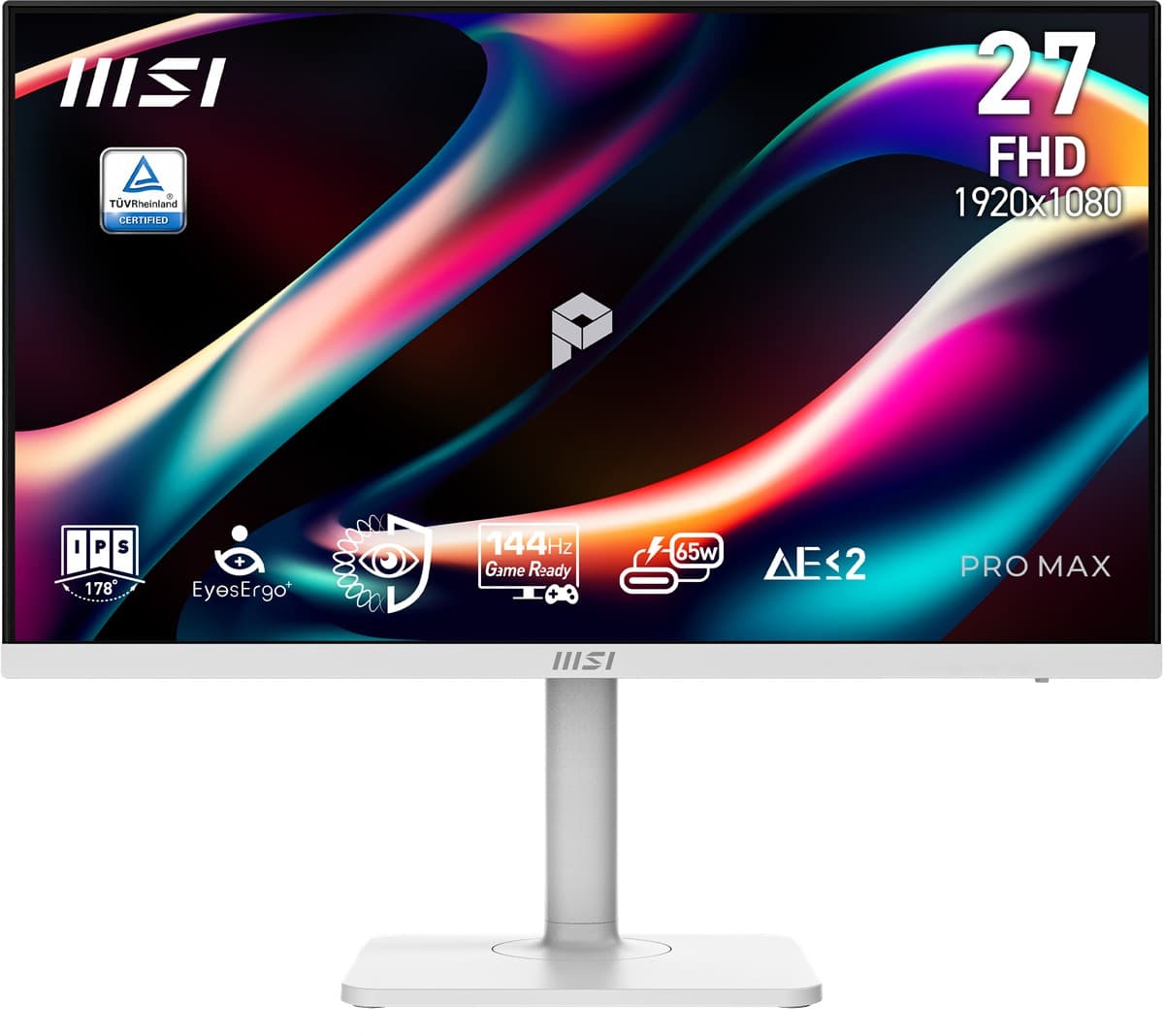 MSI 27 PRO MAX 271PHW E14 1920 x 1080 (FHD) 16:9 FLAT IPS 144HZ 1MS (MPRT) FREESYNC PIVOT BEYAZ MONITOR