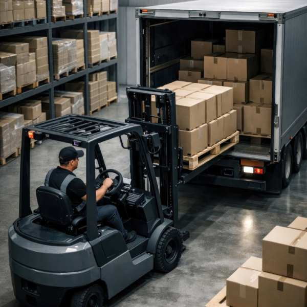 Hardware procurement warehouse forklift shipping logistics