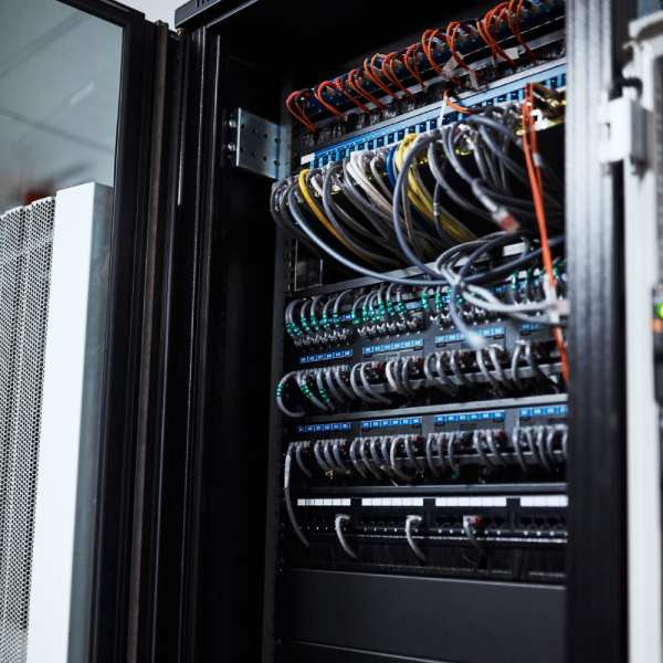 Server rack installation network cabling data centre