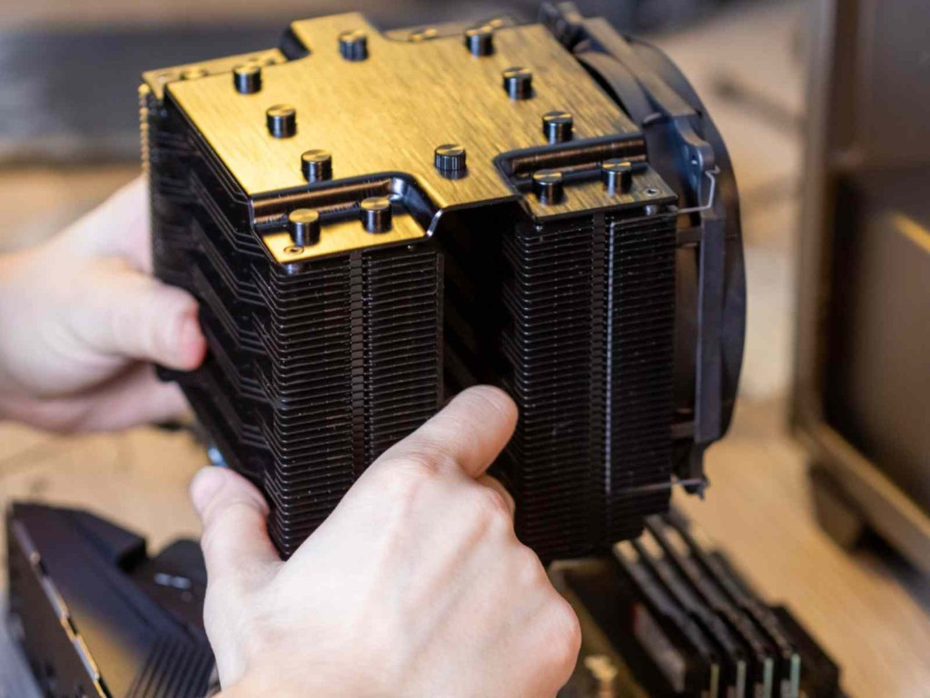 Server hardware components during installation